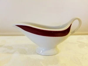 Vintage Mayer China Individual Gravy/Sauce Boat Red/Burgundy Band EUC - Picture 1 of 6