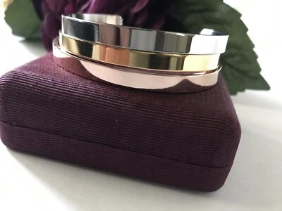 LOTE DE JOYAS PULSERA BRAZALETE ORO ROSA PLATA WUSUANED BLANDO ACERO INOXIDABLE COLORES Foto 1 de 4