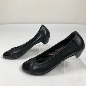 Womens Size 5 US / 36 EU AGL Black / Patent Leather Kitten Heels Dress Shoes - Picture 1 of 8
