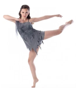 Costume danza lirica bambino titanio X-Small tie dye tunica e pantaloncini balletto - Foto 1 di 3