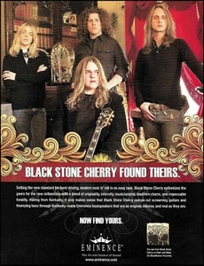 Anuncio de altavoces Black Stone Cherry Chris Robertson Ben Wells Jon Lawhon Eminence - Imagen 1 de 3