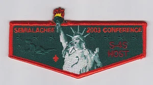 USA BOY SCOUTS OF AMERICA - OA SEMIALACHEE LODGE 239 2003 CONFERENCE HOST PATCH - Picture 1 of 2