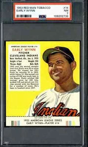 1953 Red Man Tobacco #14 Early Wynn - PSA 7 - Picture 1 of 2