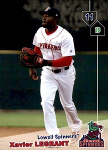 2019 Lowell Spinners Grandstand #22 Xavier Legrant Charlotte North Carolina Card