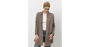 Black Crane Long Square Jacket Cotton/Blend Coffee Shirt NWT (NSS-02) - Bild 1 von 7