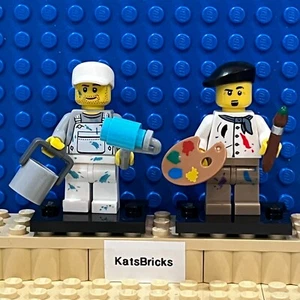 Lego CMF Sammlerstück Minifigur Lot Serie 4 Künstler Maler, Serie 10 Dekorateur - Bild 1 von 6