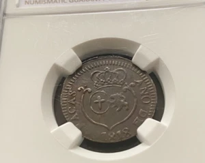 VENEZUELA, 1818, CARACAS, NGC XF 45, AU Details, Scratches, 1/4 Real - Picture 1 of 8
