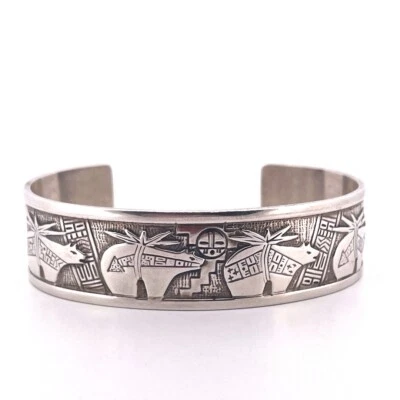 Relios Carolyn Pollack Roderick Tenorio Sterling Silver Bear Cuff Bracelet Large - Image 1 of 4