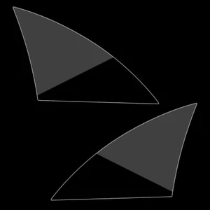 2x Rear Door Panel Paint Clear Protection Film Fit For Tesla Model Y 2020-23 me - Picture 1 of 4