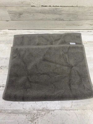 Hudson Park Turkish Cotton Tub Mat - Mica Grey Color 20" x 32" New — 第 1/4 张图片