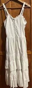 Vintage White Lace Peasant Dress ~ Rubi Pesini ~ Gorgeous Feminine - Picture 1 of 11