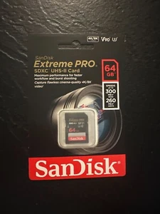 SanDisk 64GB Extreme PRO SDXC UHS-Il Memory Card - SDSDXPK-064G-ANCIN - Photo 1 sur 1