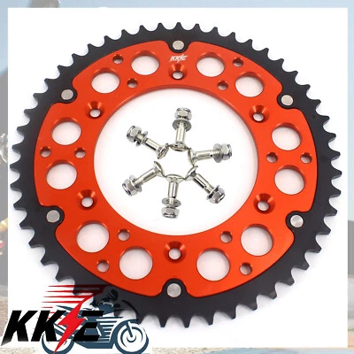 44T 48T 49T 50T 51 52T Rear Hybrid Sprocket Fit KTM SXF EXC XCW 2000-2024 Orange - Image 1 of 4
