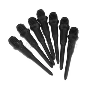 100x Soft Tip Replacememt Nylon Point Soft Tip Darts Tools Black Useful Supplies - Picture 1 of 10