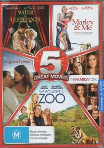 5 Great Movies DVDs New Sealed Region 4 Water For Elephants The Family Stone - Picture 1 of 2