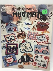 Vintage(1991)American School Of Needlework Mug Mats in Plastic Canvas Book #3087 - Picture 1 of 6