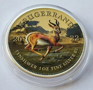 1 UNZE 999 SILBER - AFRIKA KRÜGERRAND / SPRINGBOCK - SILBERMÜNZE -SILBERBARREN - Bild 1 von 4