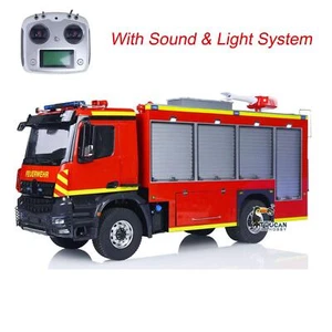 1/14 Metal Axles Remote Control 4*4 Fire Fighting Vehicle 2Speed Car Model Sound - Picture 1 of 12