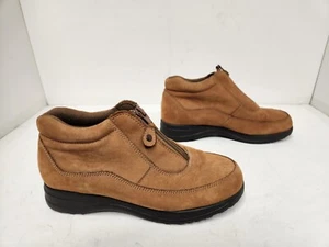Naturalizer N-Zeal+ 29038 Suede Leather Ankle Bootie Zip Front Womens 7 - Picture 1 of 10