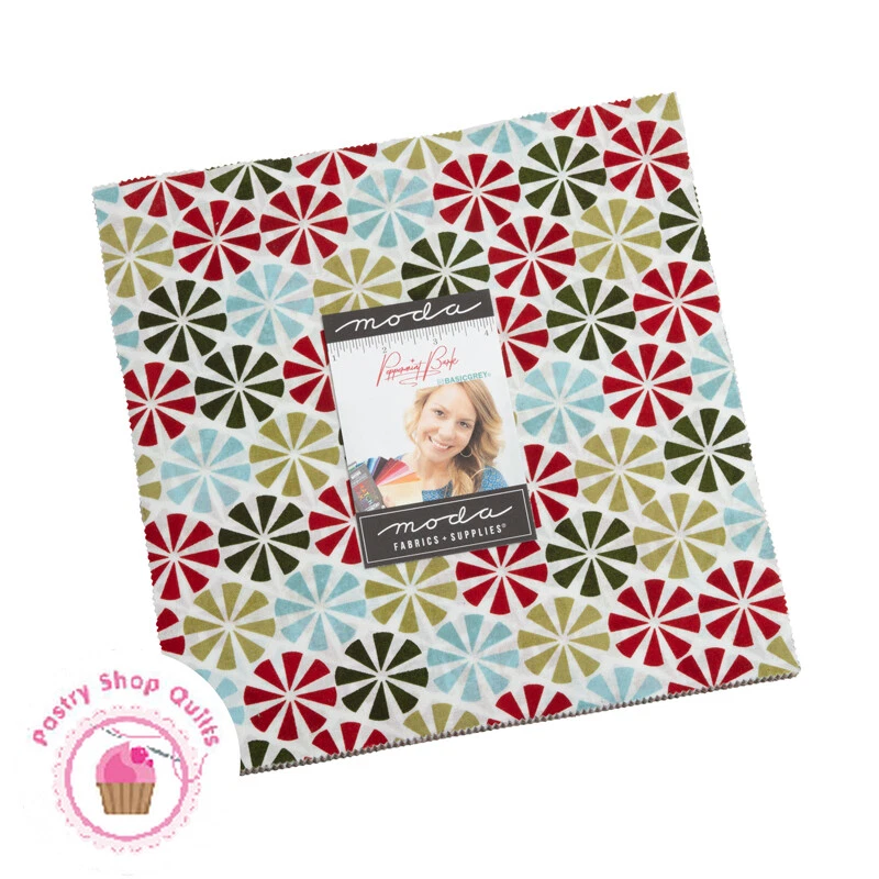 Moda PEPPERMINT BARK Basic Grey LAYER CAKE 42 10" Squares Quilt FABRIC - Image 1 of 4