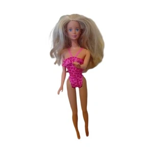 Barbie Florida 1998 Mattel Vintage Divertida Rubia Moda Muñeca Leopardo Rosa Bikini - Imagen 1 de 6