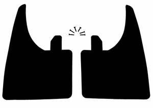 UNIVERSAL FIT CAR VAN MUDFLAP RUBBER BLACK MUD FLAPS DIRT SPRAY FLAP 1 PAIR - Picture 1 of 1