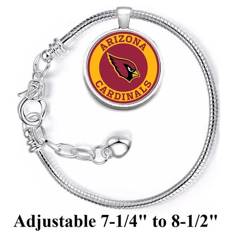 Arizona Cardinals Silver Women's Link Bracelet w Gift Pkg D10 Cover