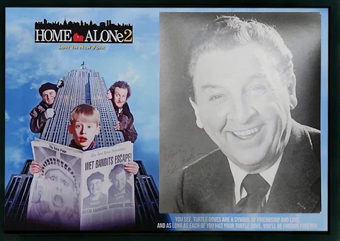 MR DUNCAN  Home Alone 2 Actor Framed Signed Photo EDDIE EDWARD BRACKEN RARE Cover