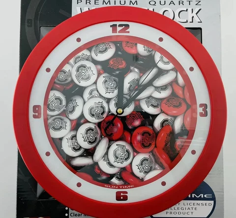 SUNTIME OHIO STATE BUCKEYES COLLECTIBLE SPORTS EDITION 11.5” QUARTZ WALL CLOCK Cover