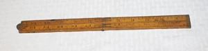 Vintage Stanley No. 68A Boxwood Brass 2 Foot Folding Rule Model Scale Ruler - Picture 1 of 2