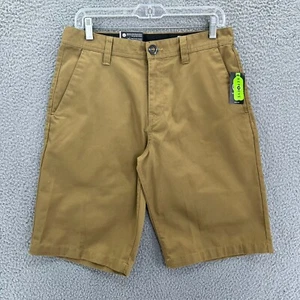 VOLCOM Frickin Chino Shorts Men 30 (31x10.5 Actual) Regular Tan Flat Front Skate - Picture 1 of 19