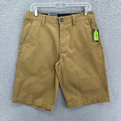 VOLCOM Frickin Chino Shorts Men 30 (31x10.5 Actual) Regular Tan Flat Front Skate - Image 1 of 4
