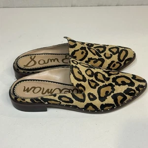 Sam Edelman Lewellyn Leopard Animal Print Pantolette Slides Echtfell Slipper Gr. 7,5 - Bild 1 von 7