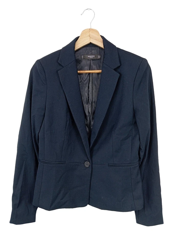 MANGO Blazer clásico Mujeres Blazer Talla EU 36 azul look casual - Imagen 1 de 4