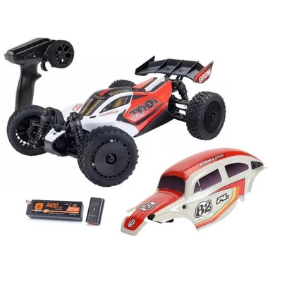 Arrma TYPHON GROM 4x4 SMART 1/14 Buggy Rosso/Bianco con CARROZZERIA OMAGGIO - Immagine 1 di 4