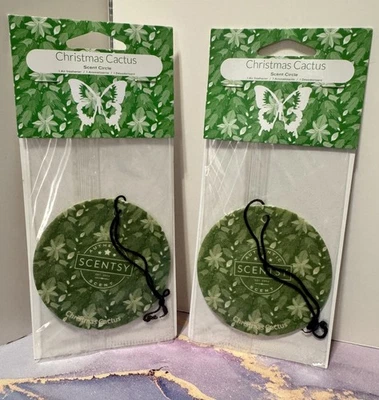 2x Círculos aromáticos de cactus de Navidad Scentsy 2020  Foto 1 de 4