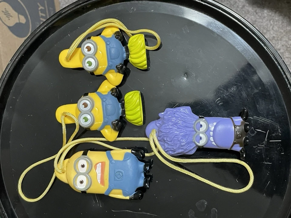 General Mills Minions Ornaments 2014 Lot Of 4 Bob Dave Evil - Image 1 of 4