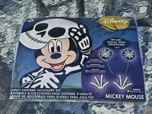 NWT Disney Parks Mickey Mouse Adult Costume Light Up Accessory Set Gloves Ears - Picture 1 of 2