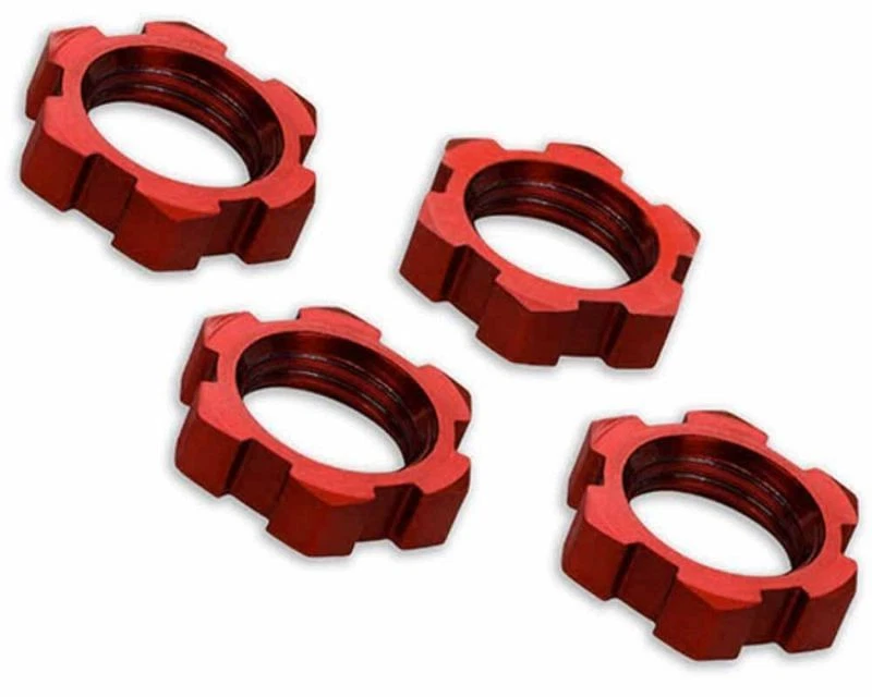 Traxxas 7758R Splined Serrated 17mm Wheel Nuts (Red) For X-Maxx/ Sledge/ XRT ... - Image 1 of 1