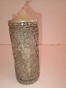Vintage Cherub Pillar Candle 6" - Picture 1 of 4