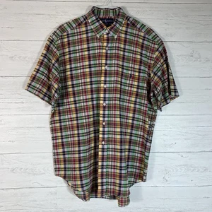 Polo Ralph Lauren Blake Kurzarm Hemd mit Knöpfen Large mehrfarbig kariert Pony - Bild 1 von 5