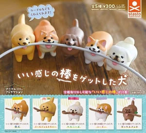 Un perro obtiene un bonito palo mascota juego completo 5 cápsulas juguete Gacha NUEVO - Imagen 1 de 2