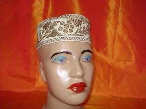 19C. ANTIQUE GOLD THREADS EMBROIDERED LADY ‘s HAT - Picture 1 of 8