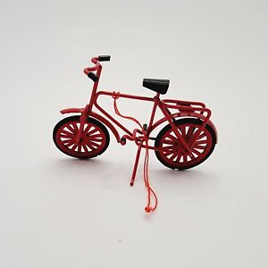 Concord dollhouse miniatures 1:12  Red Metal Bicycle Vintage