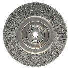 Wolverine Crimped Wire Wheel, 10 In Dia, Wide, .014 In, Carbon Steel, 3,600 Rpm