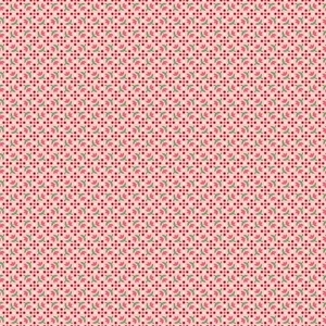 Pequeños tulipanes, puntos de diamante rojo, tela, pieza y abundancia, Riley Blake, C15886R-CORAL - Imagen 1 de 1