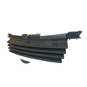 Fits 1999-05 Vw Jetta Bora Mk4 Carbon Fiber Print Grill W/ Hood Notch Filler - Picture 1 of 7