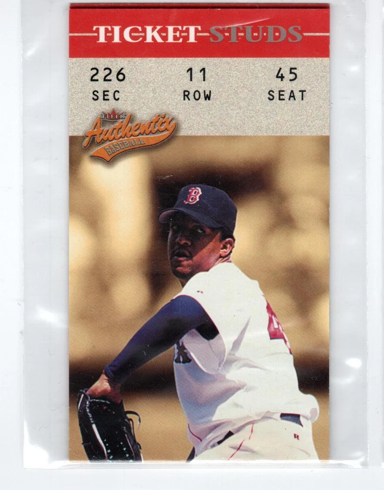 2003 Fleer Authentix Ticket Studs #5 Pedro Martinez - Image 1 of 1