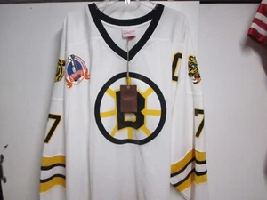 BOSTON BRUINS "MITCHELL & Ness" RAY BOURQUE #77 MAGLIA HOCKEY UOMO (5XLT) NUOVA CON ETICHETTE - Foto 1 di 13