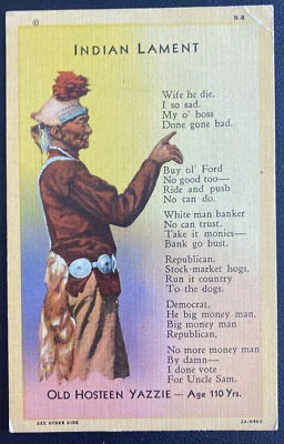 1948 Tucson AZ EE. UU. Imagen Postal Cubierta Nativo Americano Antiguo Hosteen Yazzie Foto 1 de 2